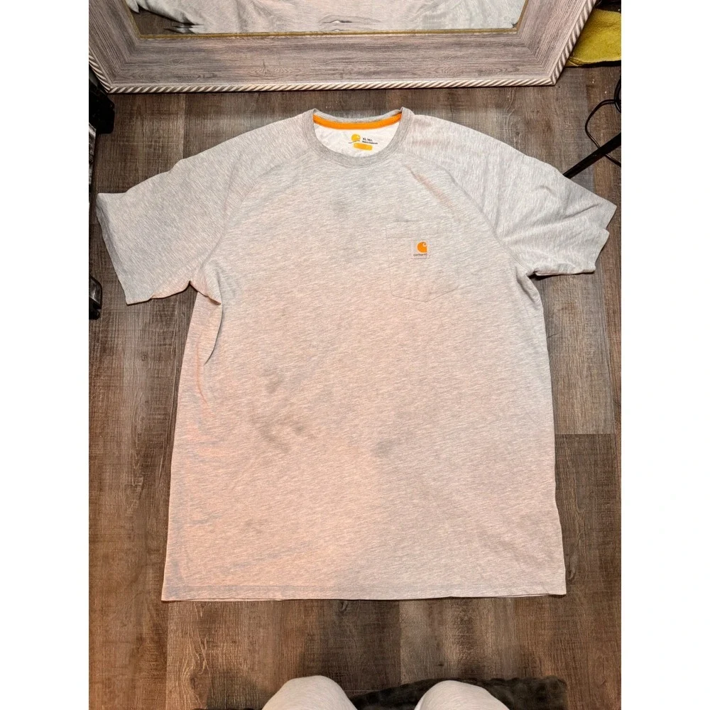 Carhartt Force Relaxed Fit Pocket T-Shirt Mens XL Tall Heather Gray 100410-034